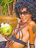 Beautiful ebony shemale getting nasty outdoors